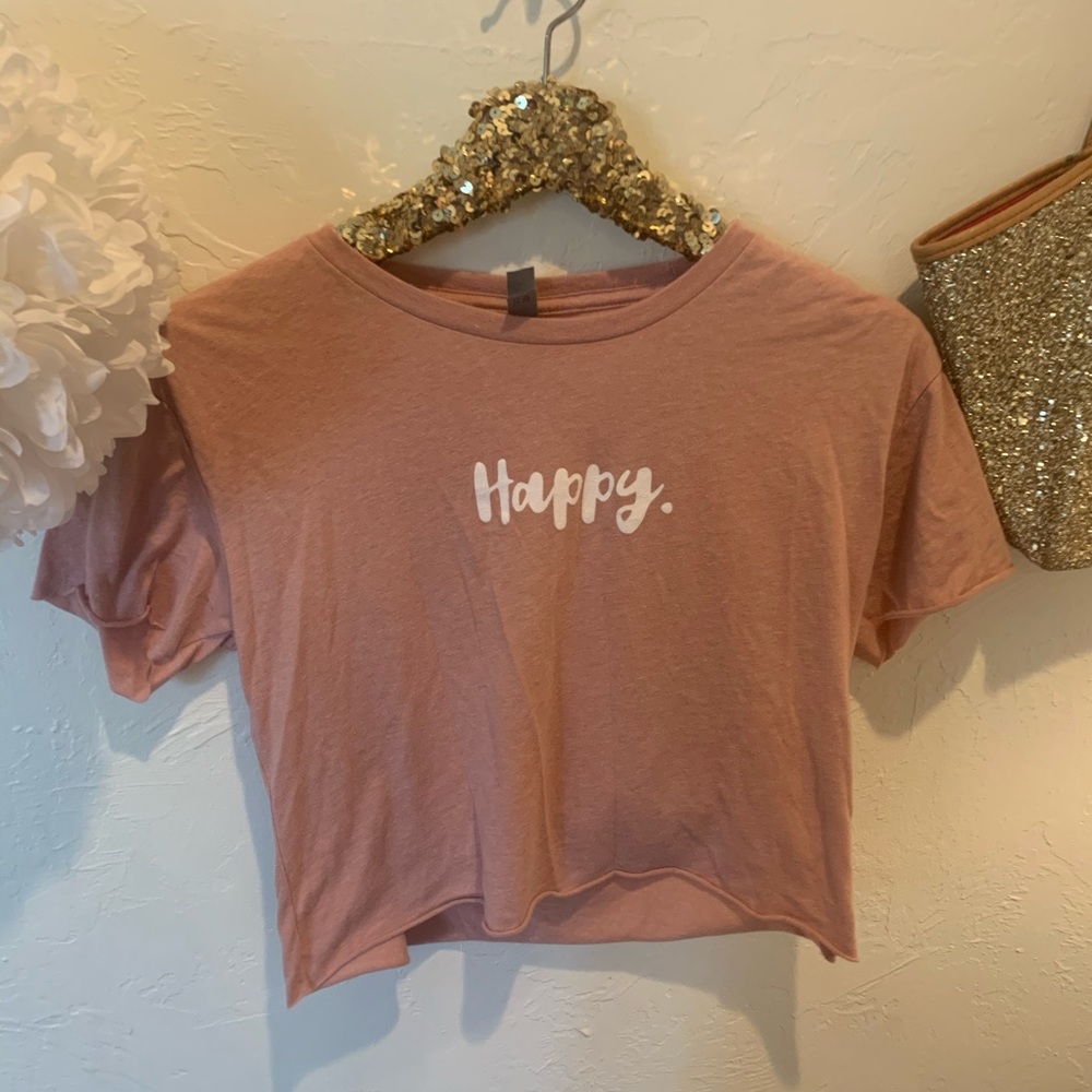 cropped happy shirt